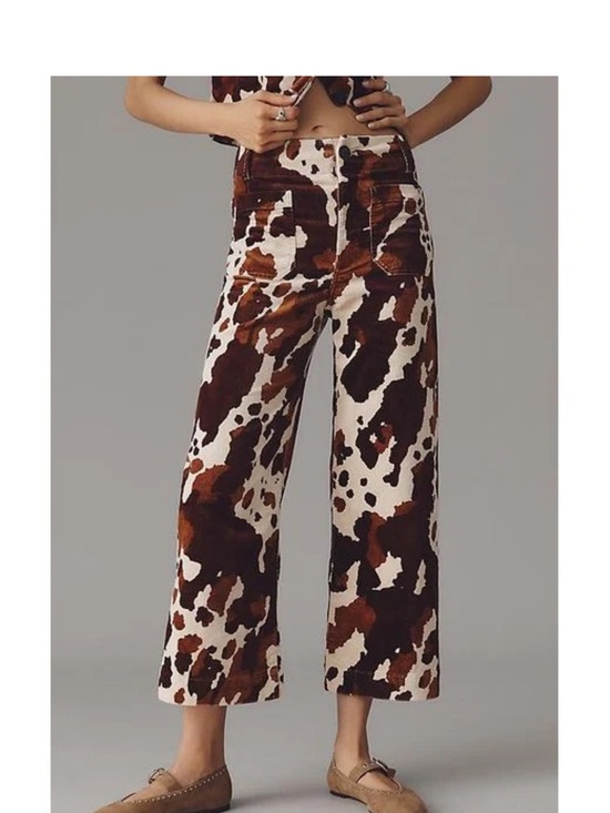 Anthropologie Pants - Anthro/Maeve Colette in Cow Print Corduroy